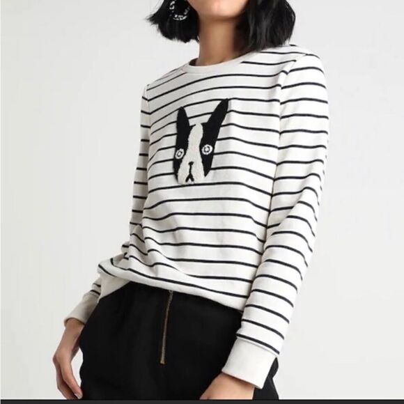 Banana Republic Dog Head Sweatshirt Crew size M - Picture 1 of 5
